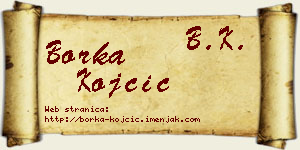 Borka Kojčić vizit kartica